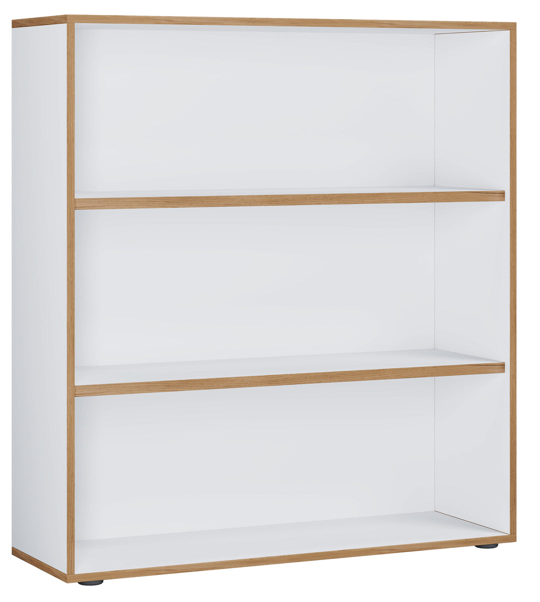VCM NORDIC Salia B100 kontorreol m. 2 justerbare hylder hvid og natur træ