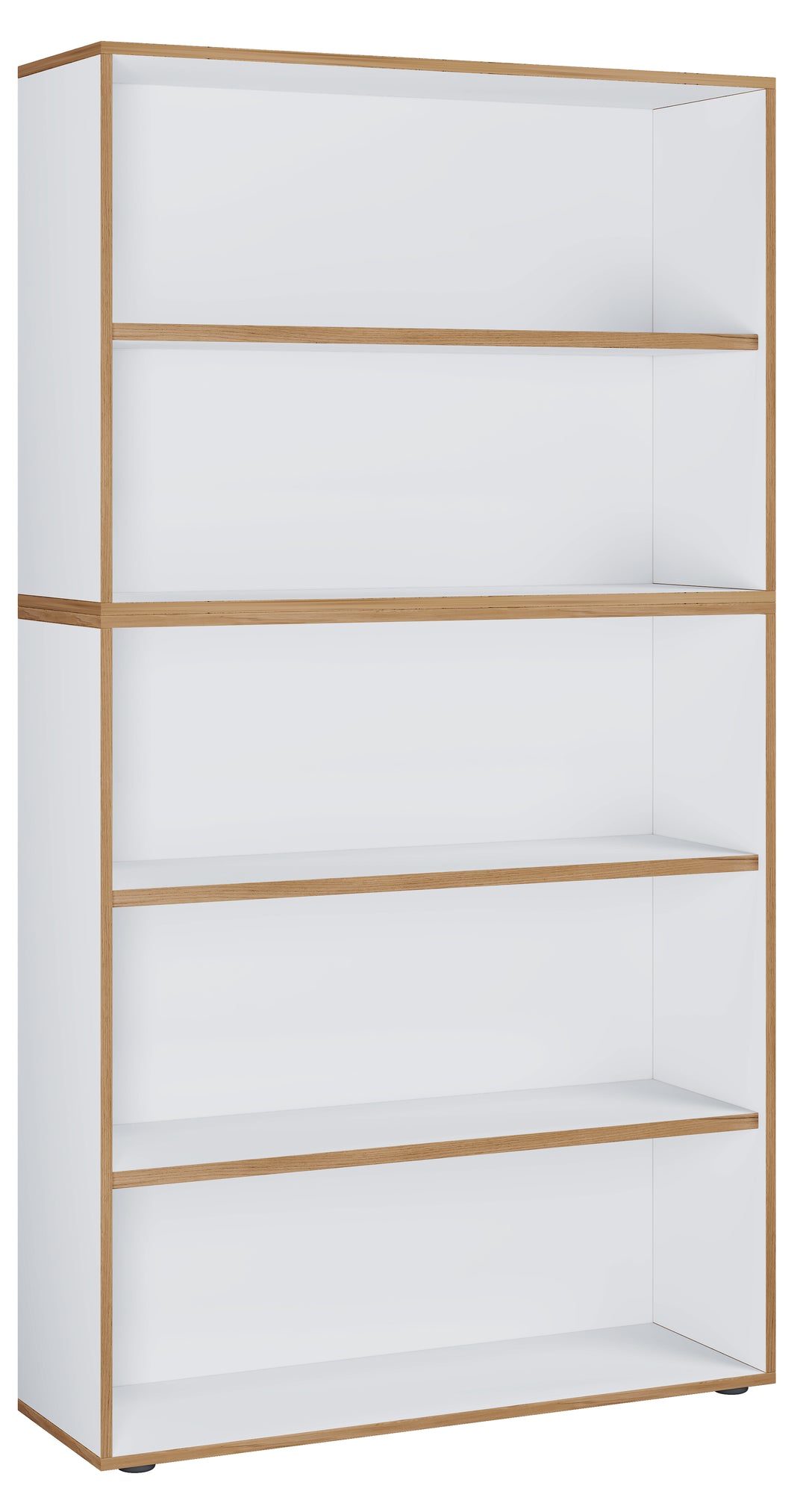 VCM NORDIC Salia B100 kontorreol m. 3 justerbare hylder hvid og natur træ