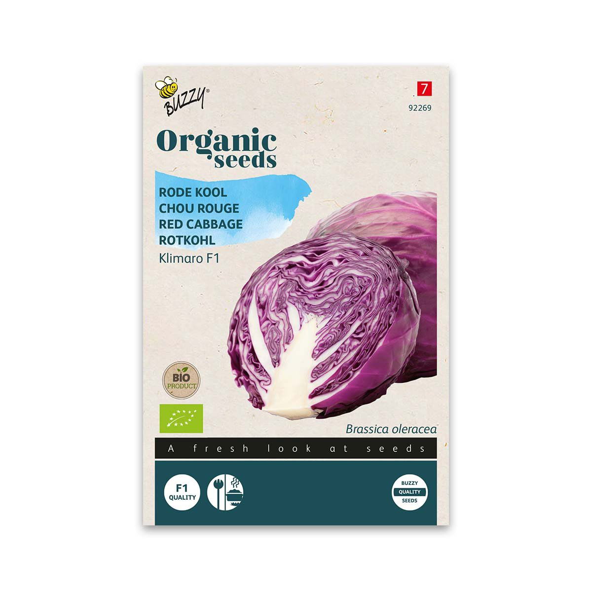 Produktbillede af Økologisk Rødkåls frø Klimaro F1 på tilbud i høj kvalitet