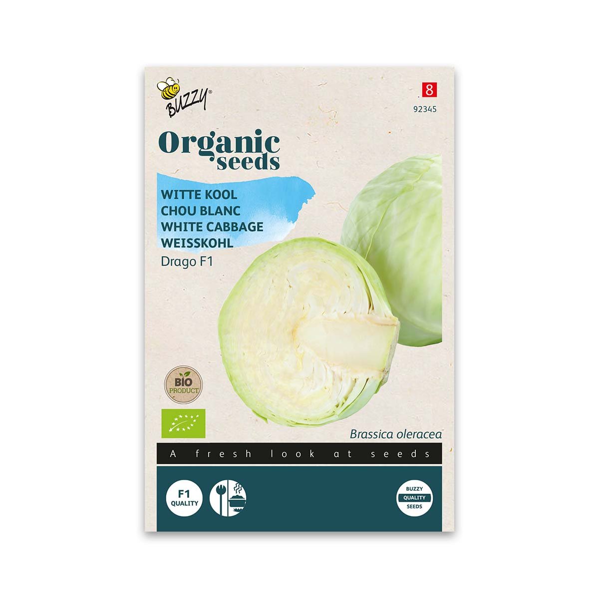 Produktbillede af Økologiske Hvidkåls frø Drago F1 på tilbud i høj kvalitet