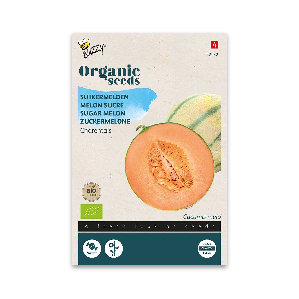 Produktbillede af Økologisk Cantaloupemelons frø Charentais på tilbud i høj kvalitet