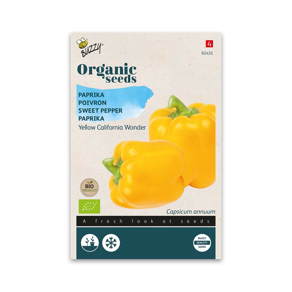 Produktbillede af Økologisk Peberfrugt gul frø Yellow California Wonder på tilbud i høj kvalitet