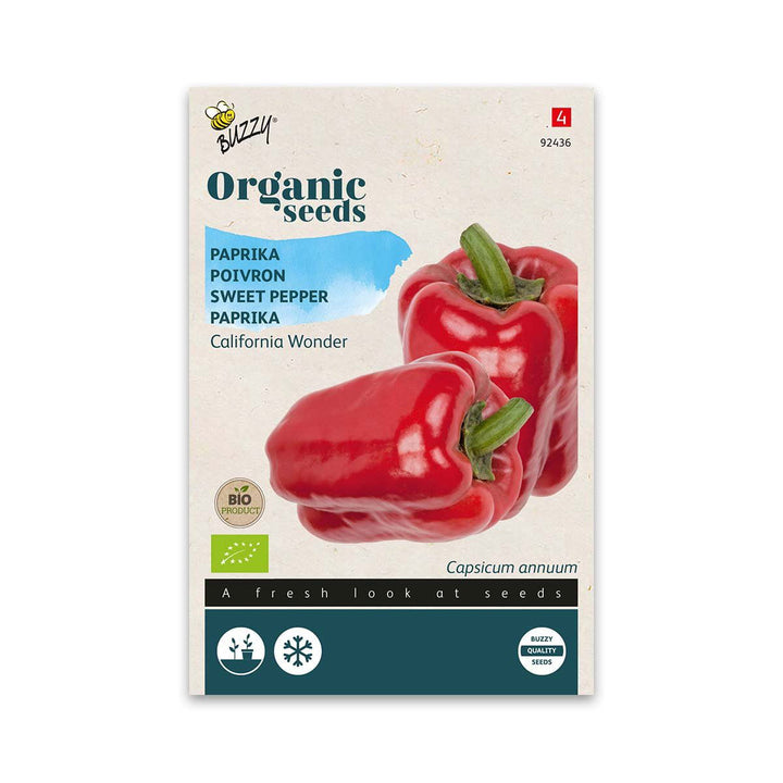 Produktbillede af Økologisk Peberfrugt rød frø California Wonder på tilbud i høj kvalitet
