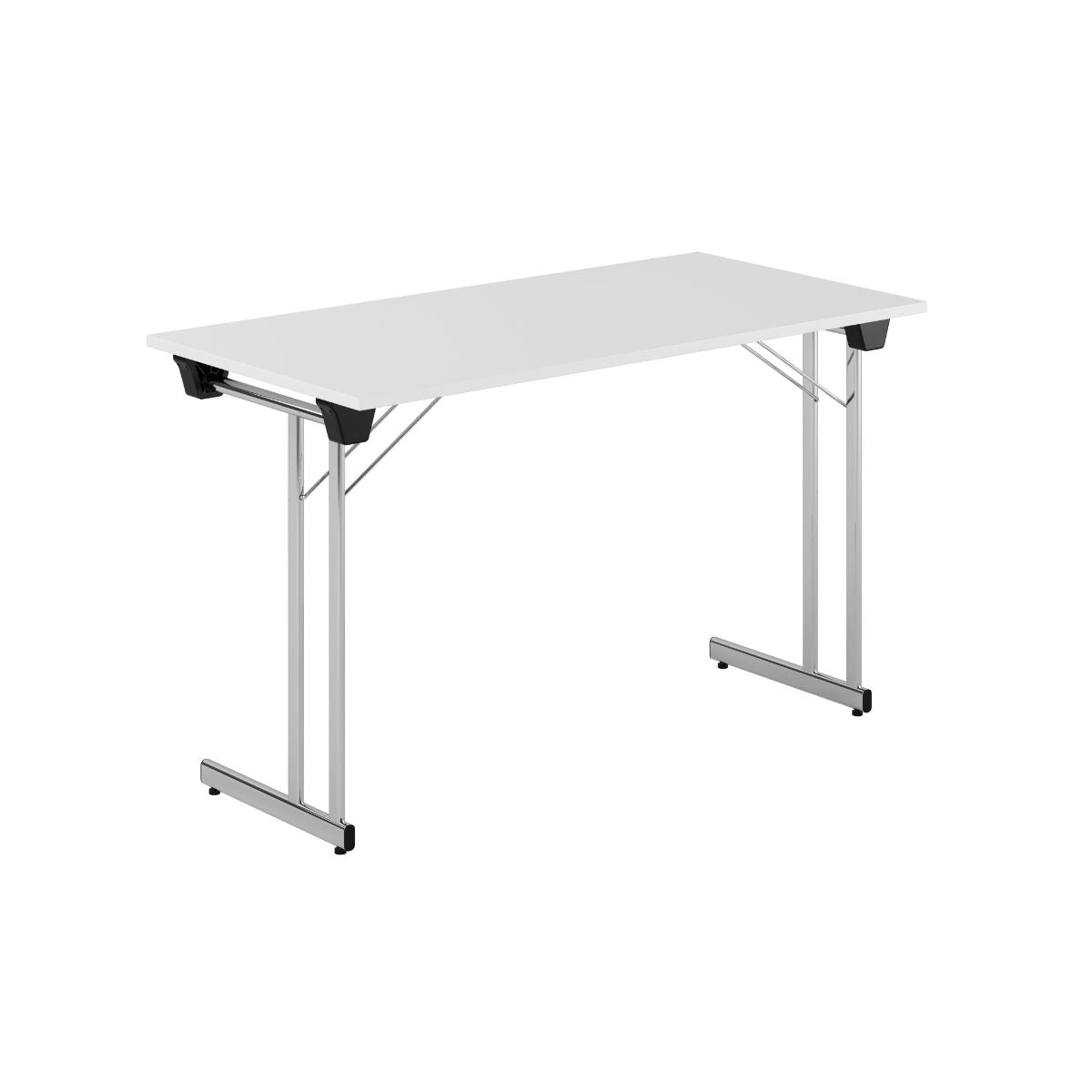 Produktbillede af Kongress Style 120x60cm Sammenklappeligt bord Hvid-krom på tilbud