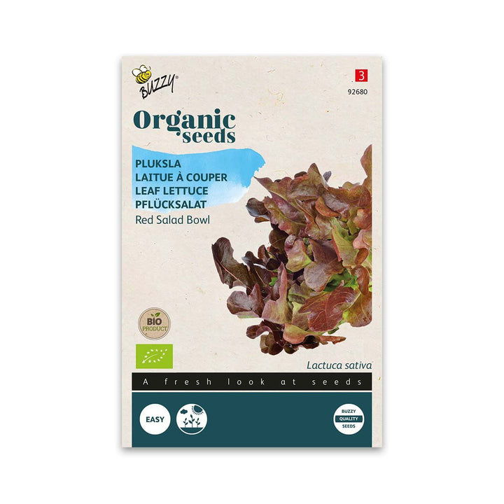 Produktbillede af Økologisk Pluksalat frø Red Salad Bowl på tilbud i høj kvalitet