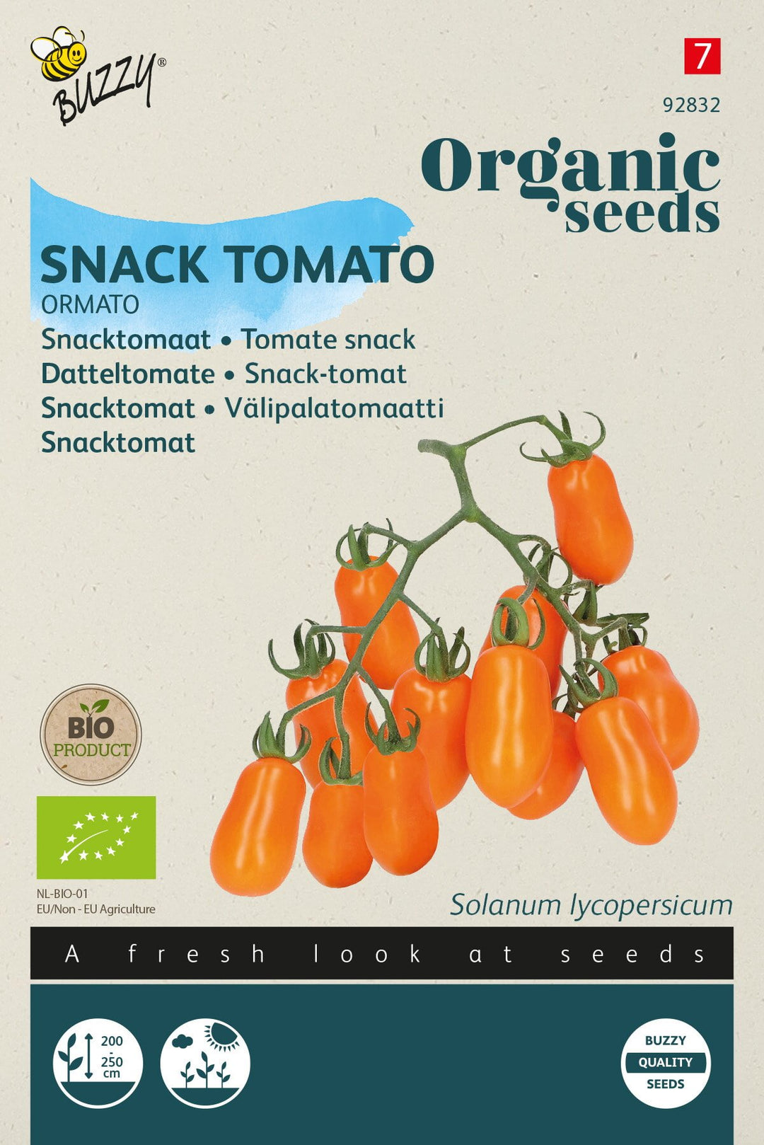 Produktbillede af Økologisk snack tomat frø Ormato  på tilbud i høj kvalitet