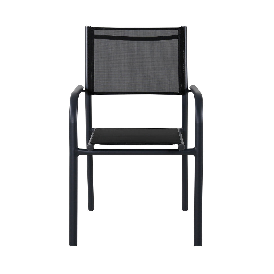 VENTURE DESIGN Santorini havestol m. armlæn sort textilene og aluminium