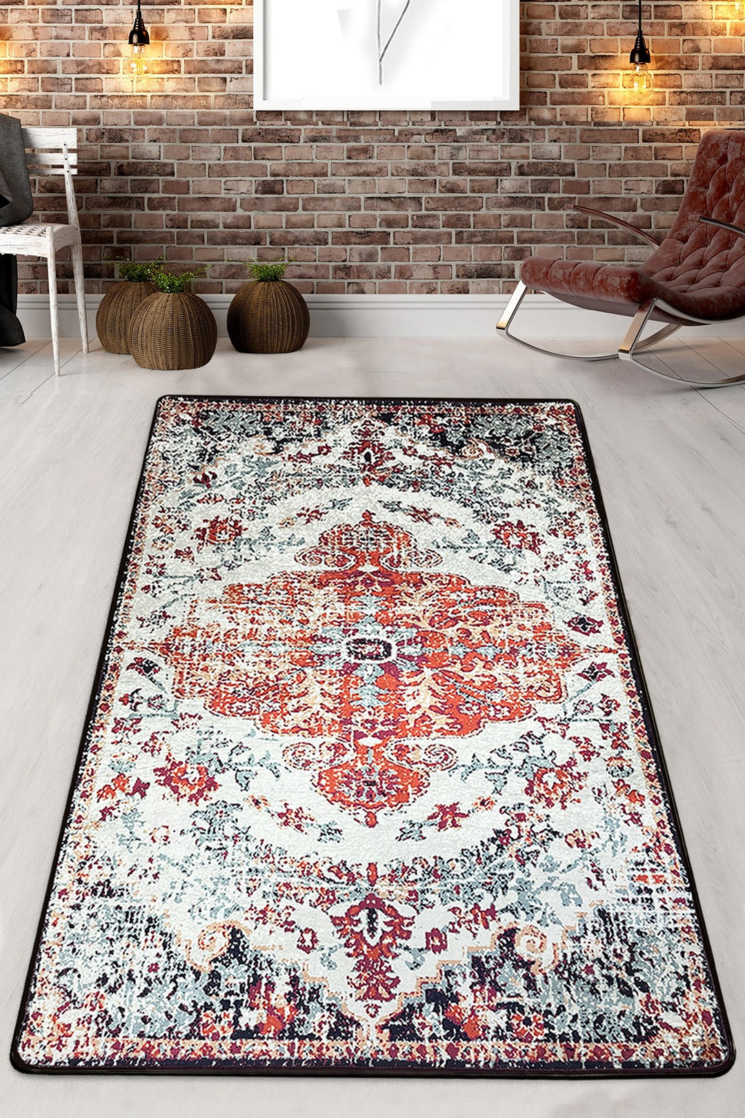 TEPPI Adobe gulvtæppe rektangulær multifarvet polyester chenille 160x230