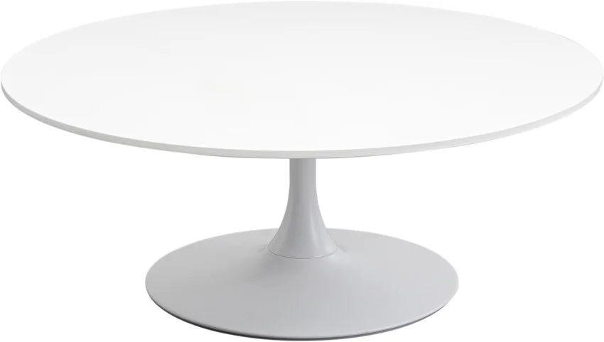 Produktbillede af KARE DESIGN Schickeria sofabord rund hvid MDF og hvid stål Ø110 i premium kvalitet