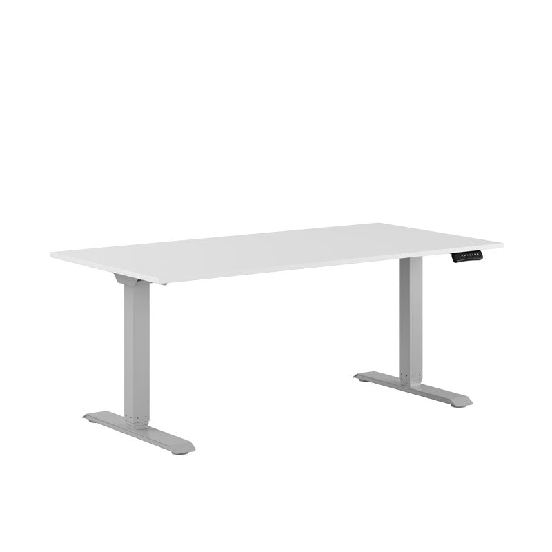 Produktbillede af Premium Hæve/Sænkebord m/2 motorer 160x80cm Hvid-grå på tilbud