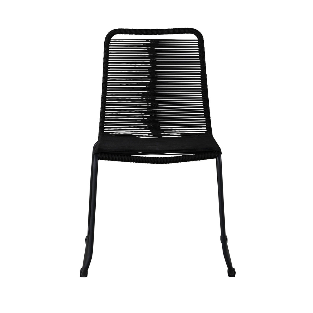 VENTURE DESIGN Lindos havestol sort polyester reb og sort stål