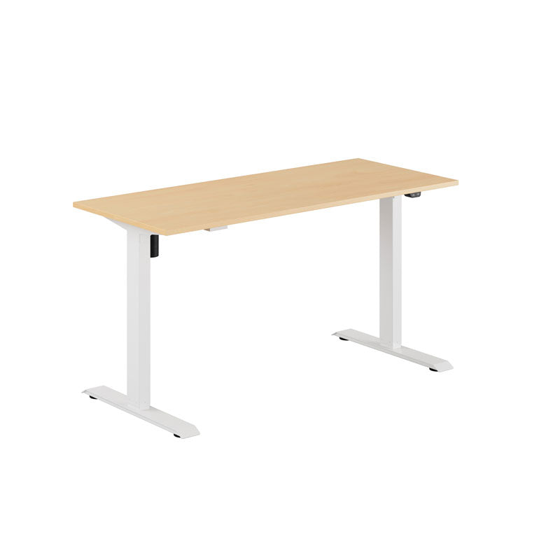 Produktbillede af EASY Hæve/Sænkebord m/1 motor 140x60cm Bøg-hvid på tilbud