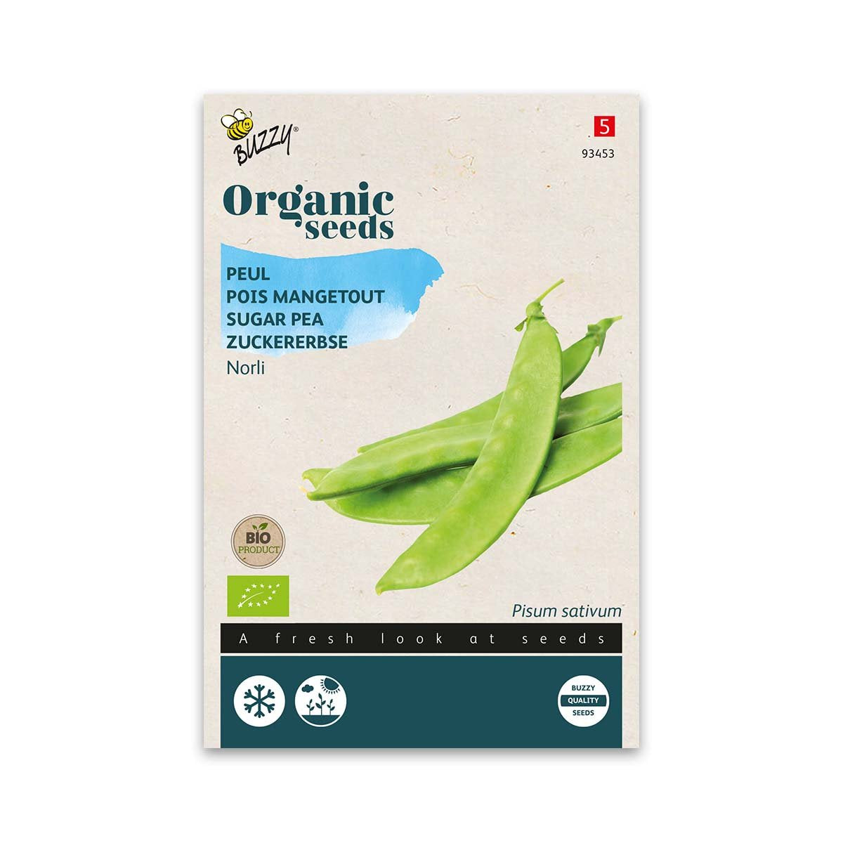 Produktbillede af Økologiske Sukkerærter frø Norli på tilbud i høj kvalitet