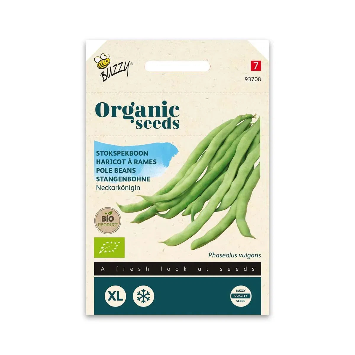 Produktbillede af Økologisk Stangbønne frø Neckarkönigin Buzzy på tilbud i høj kvalitet
