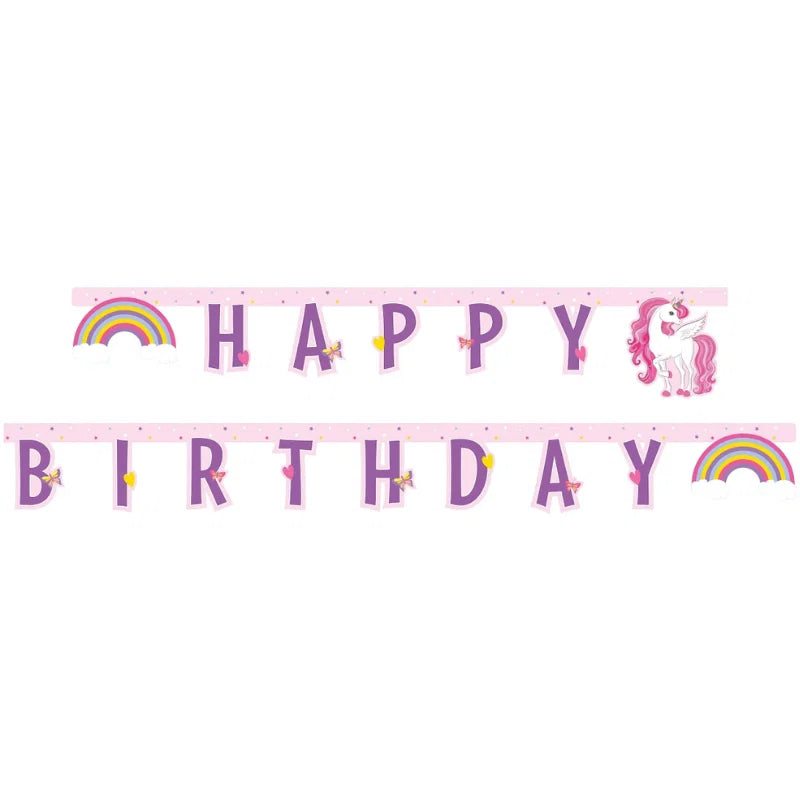 Happy Birthday Enhjørning Banner