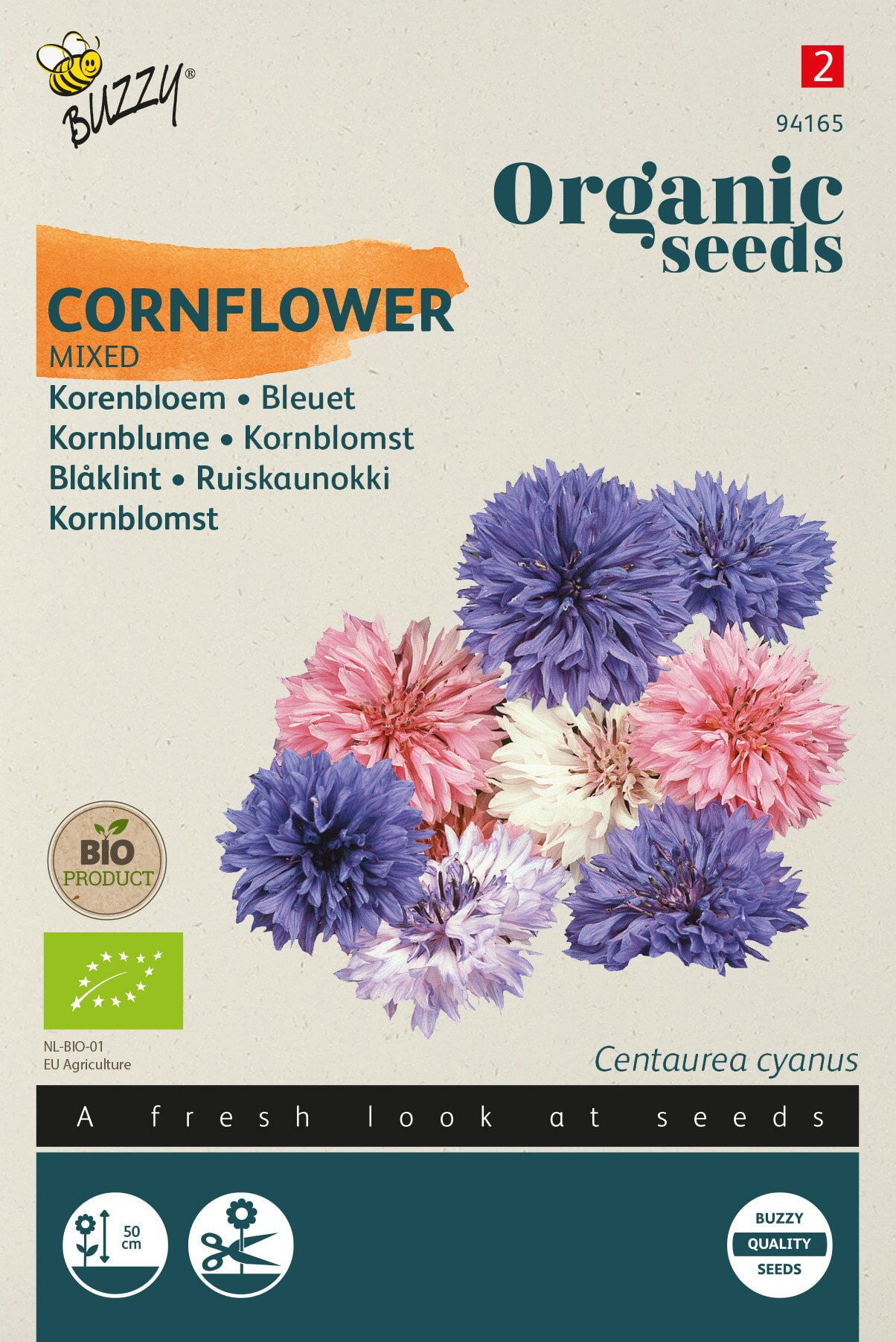 Produktbillede af Økologisk Kornblomst frø Mix  på tilbud i høj kvalitet