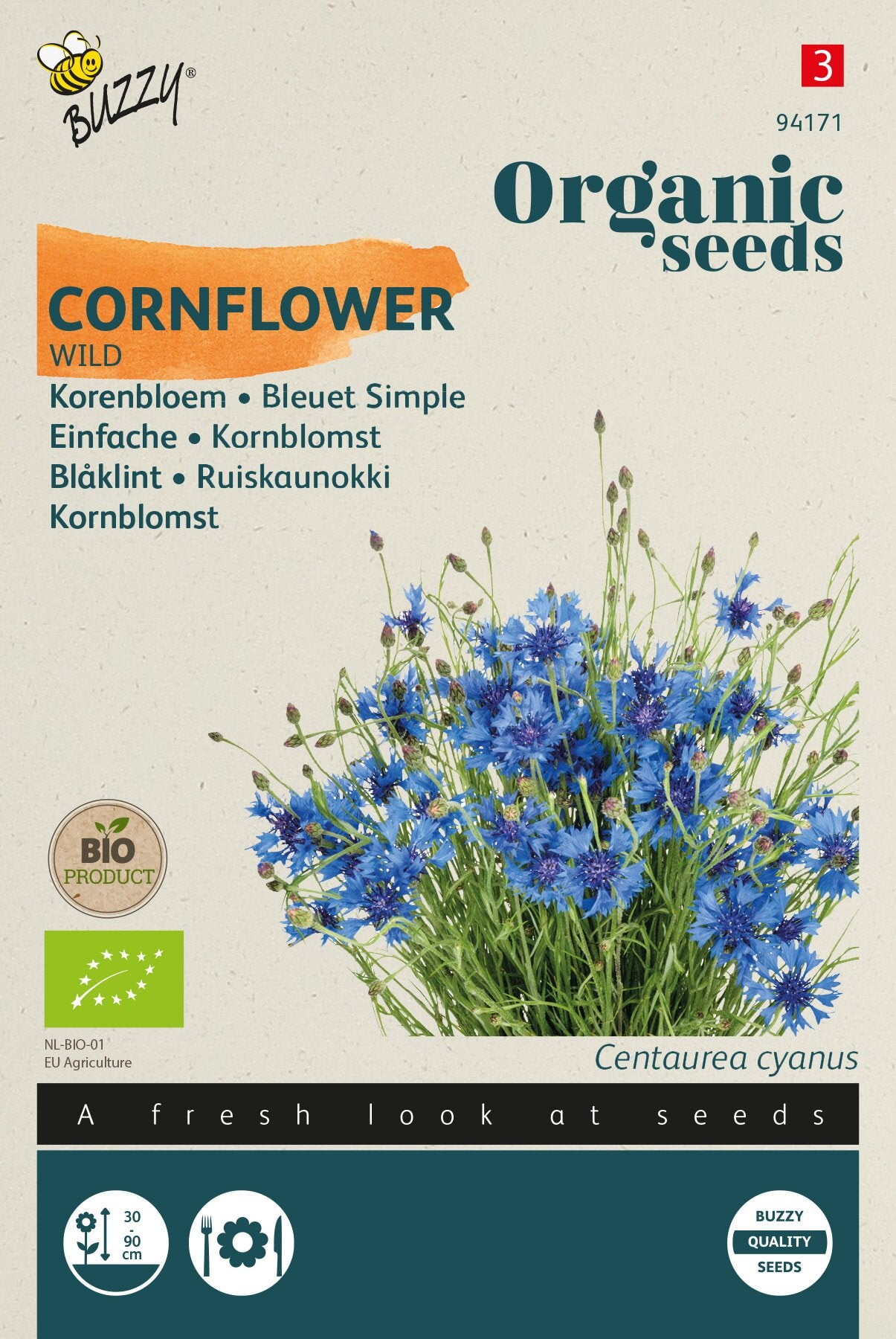 Produktbillede af Økologisk Kornblomst frø Wild  på tilbud i høj kvalitet