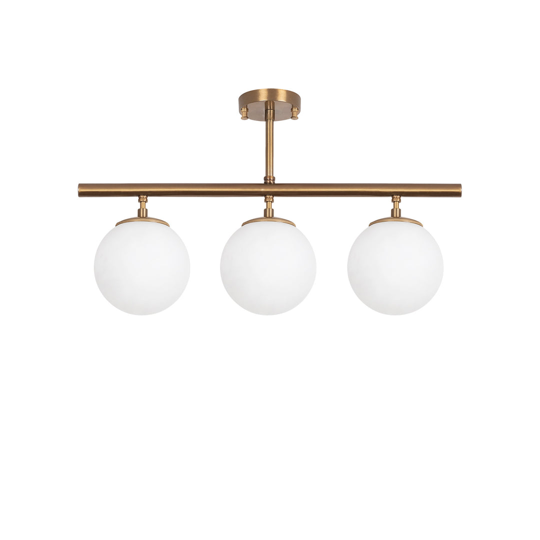 LUMI AlenÃ§on loftlampe glas og guld metal