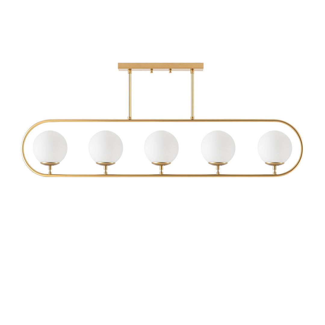 LUMI Saint-Nazaire loftlampe glas og guld metal