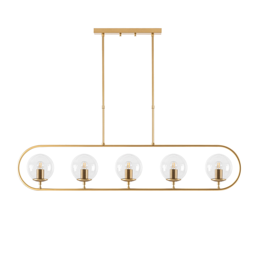 LUMI Vercelli loftlampe glas og guldfarvet metal