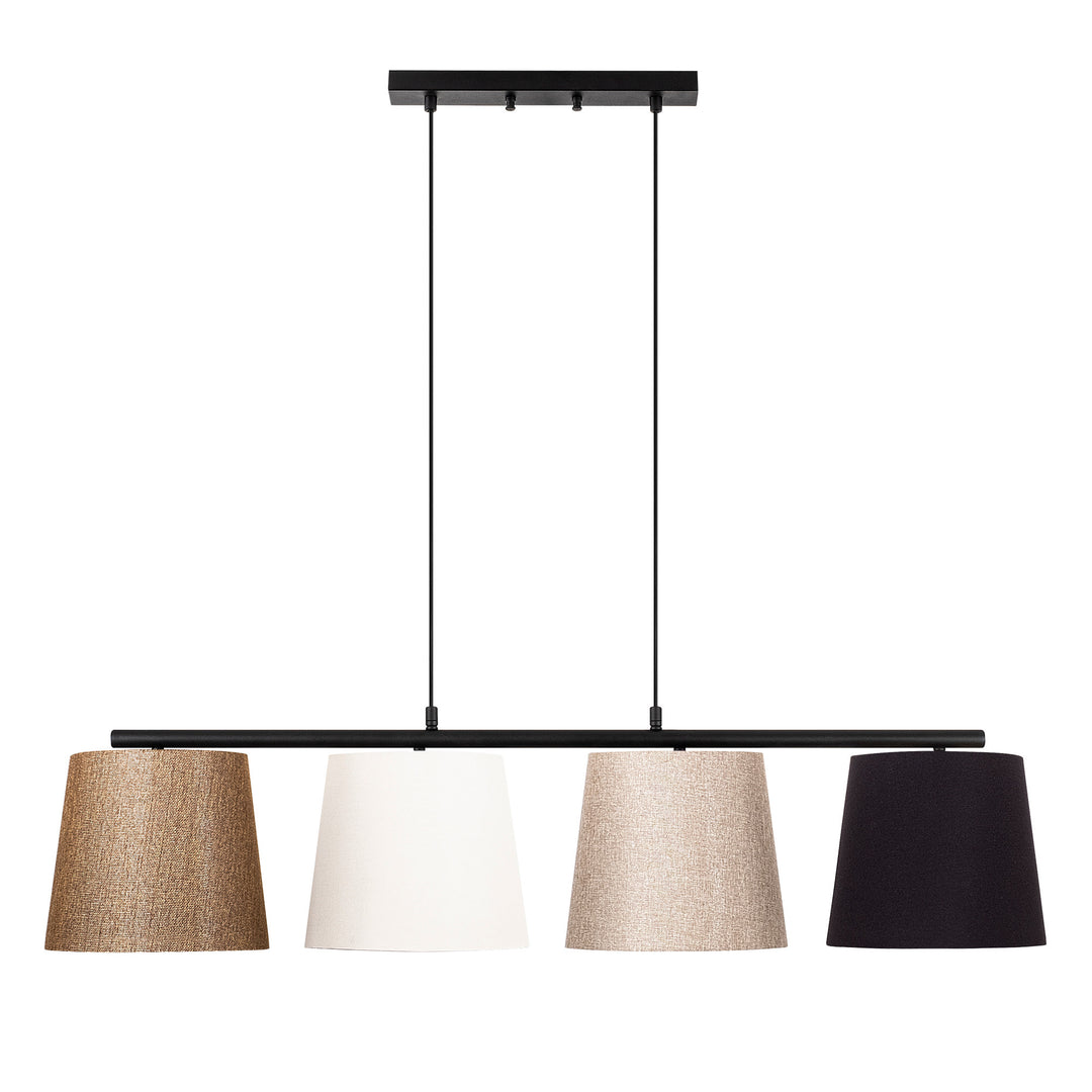 LUMI Vitoria loftlampe guld/hvid/sort og sort metal