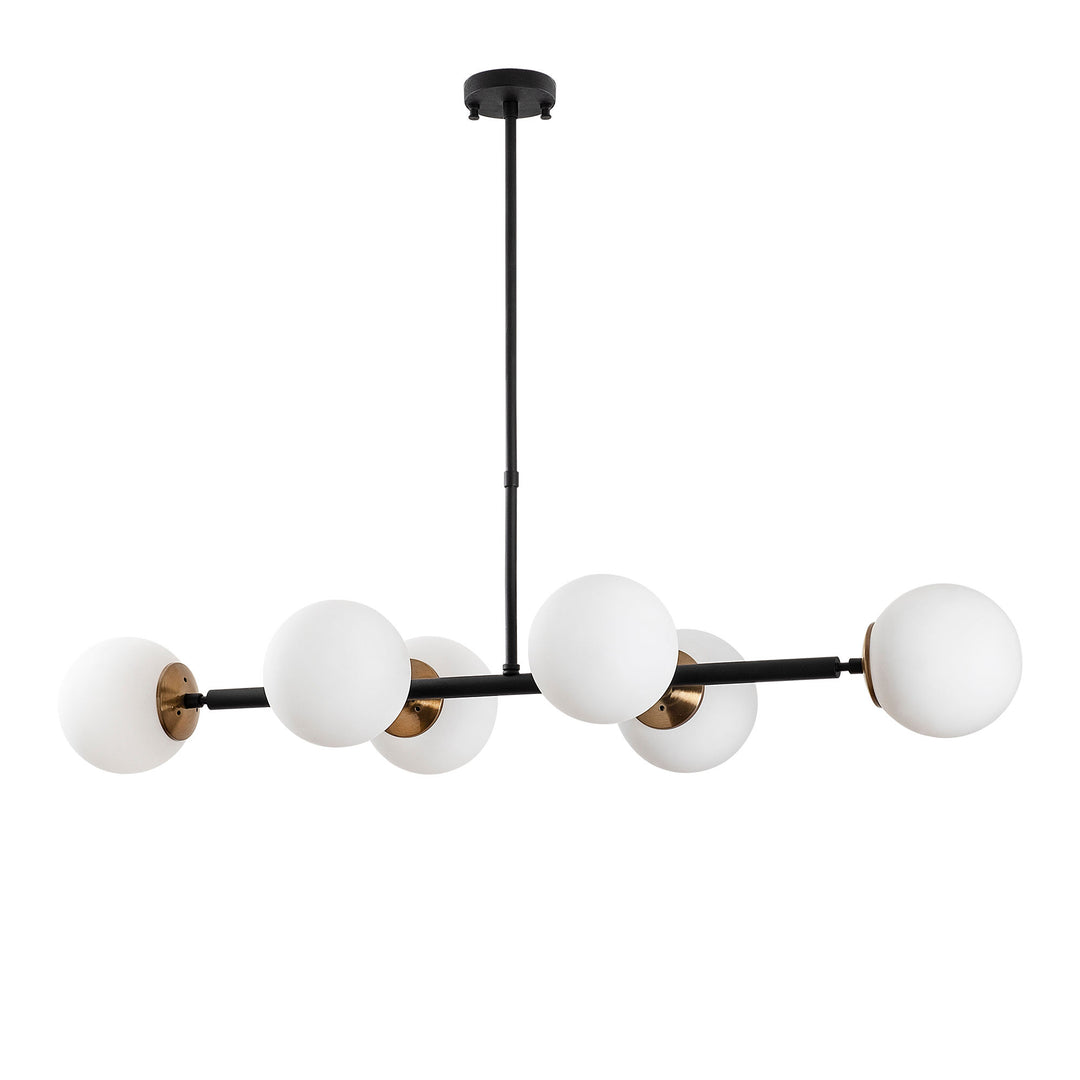 LUMI loftlampe creme glas og guld/sort metal