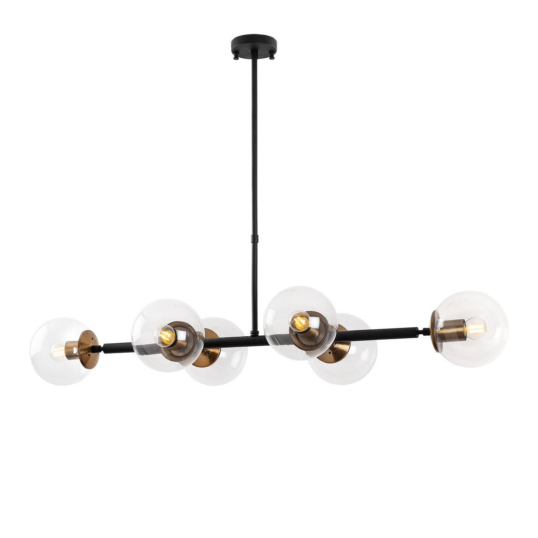 LUMI Lorca loftlampe glas og guld/sort metal