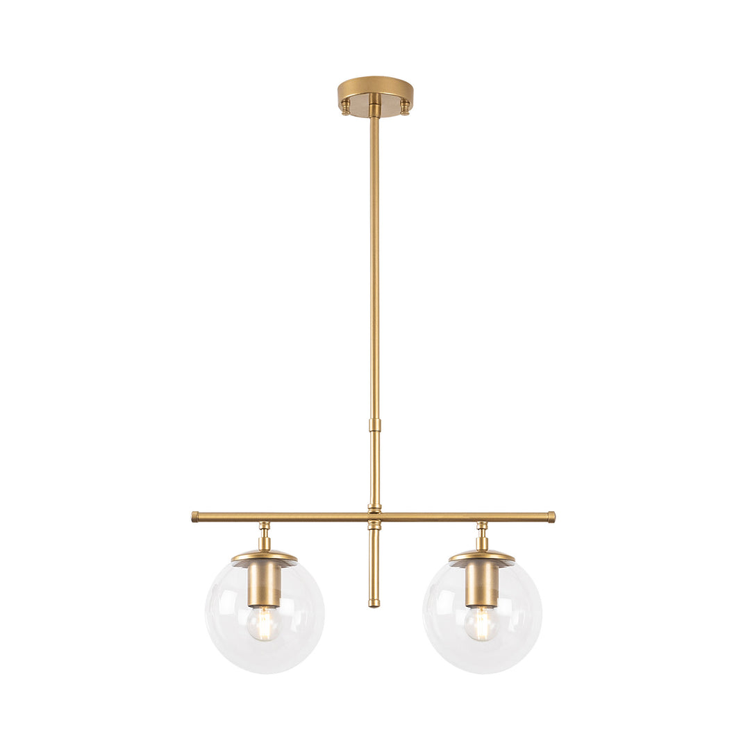 LUMI Canaveses loftlampe glas og guldfarvet metal