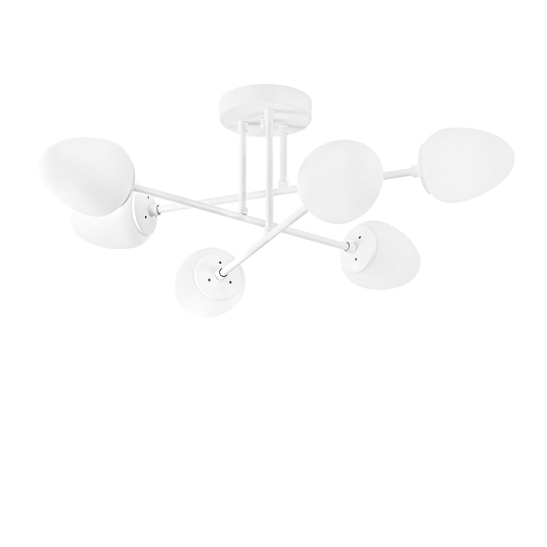 LUMI Telde loftlampe hvid glas og hvid metal