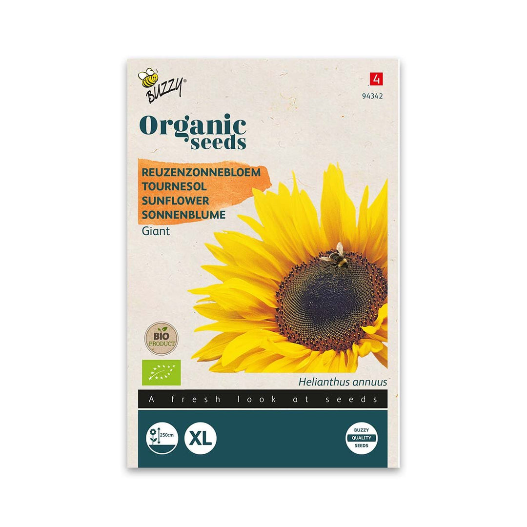 Produktbillede af Økologsik Solsikke frø Giant på tilbud i høj kvalitet
