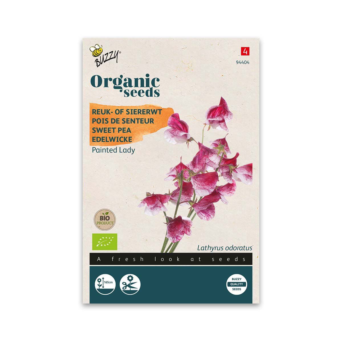 Produktbillede af Økologisk Ærteblomst frø Painted Lady på tilbud i høj kvalitet