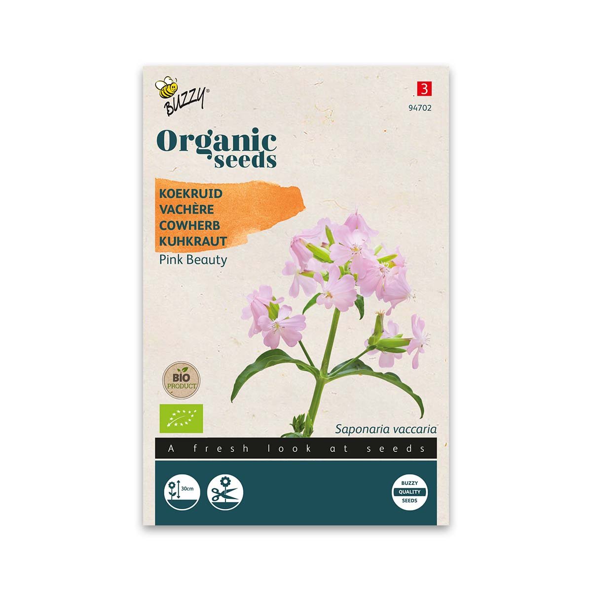 Produktbillede af Økologisk Sæbeurt frø Cowherb Pink Beauty på tilbud i høj kvalitet