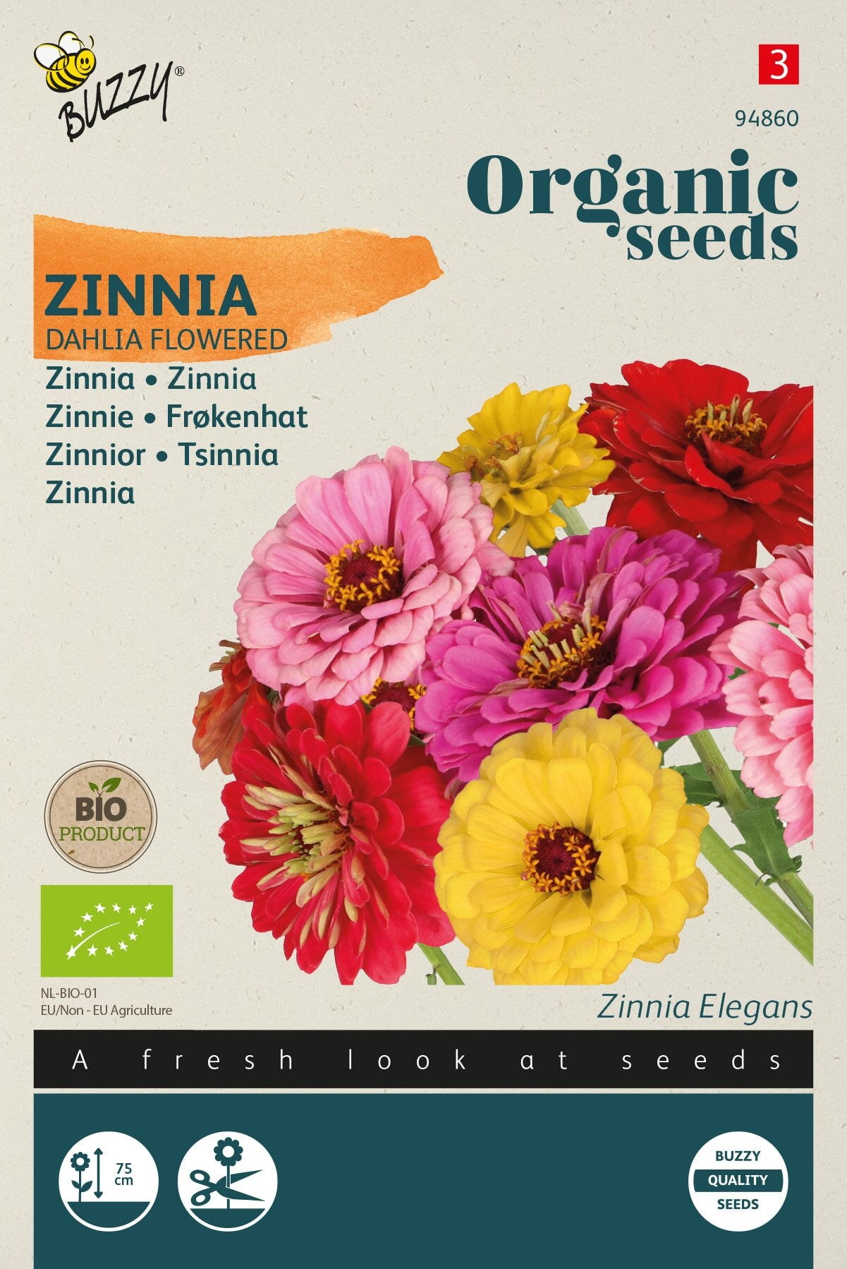 Produktbillede af Økologisk Frøkenhat frø Dahlia Flowered  på tilbud i høj kvalitet