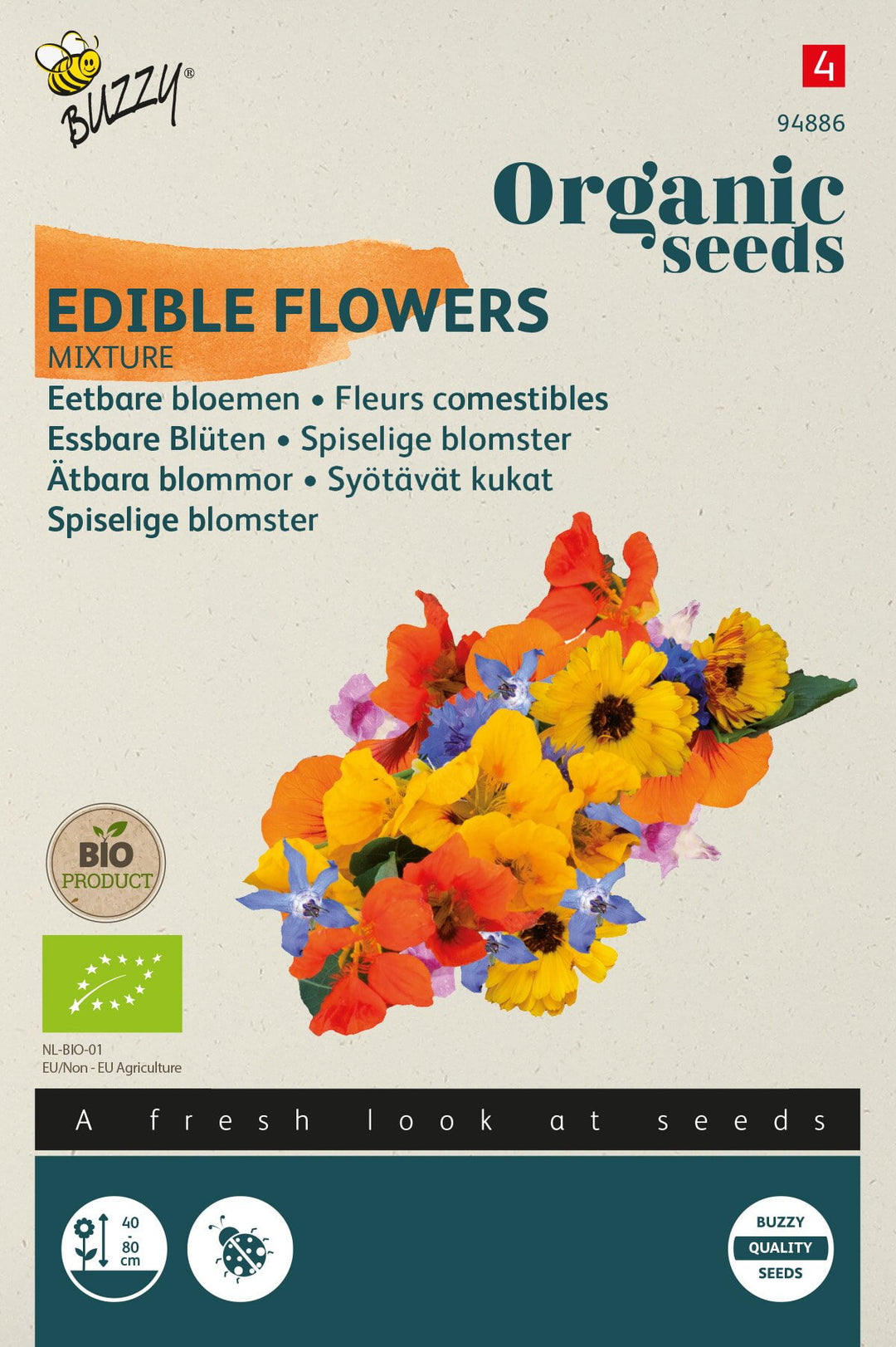 Produktbillede af Økologiske spiselige blomster frø Mix  på tilbud i høj kvalitet