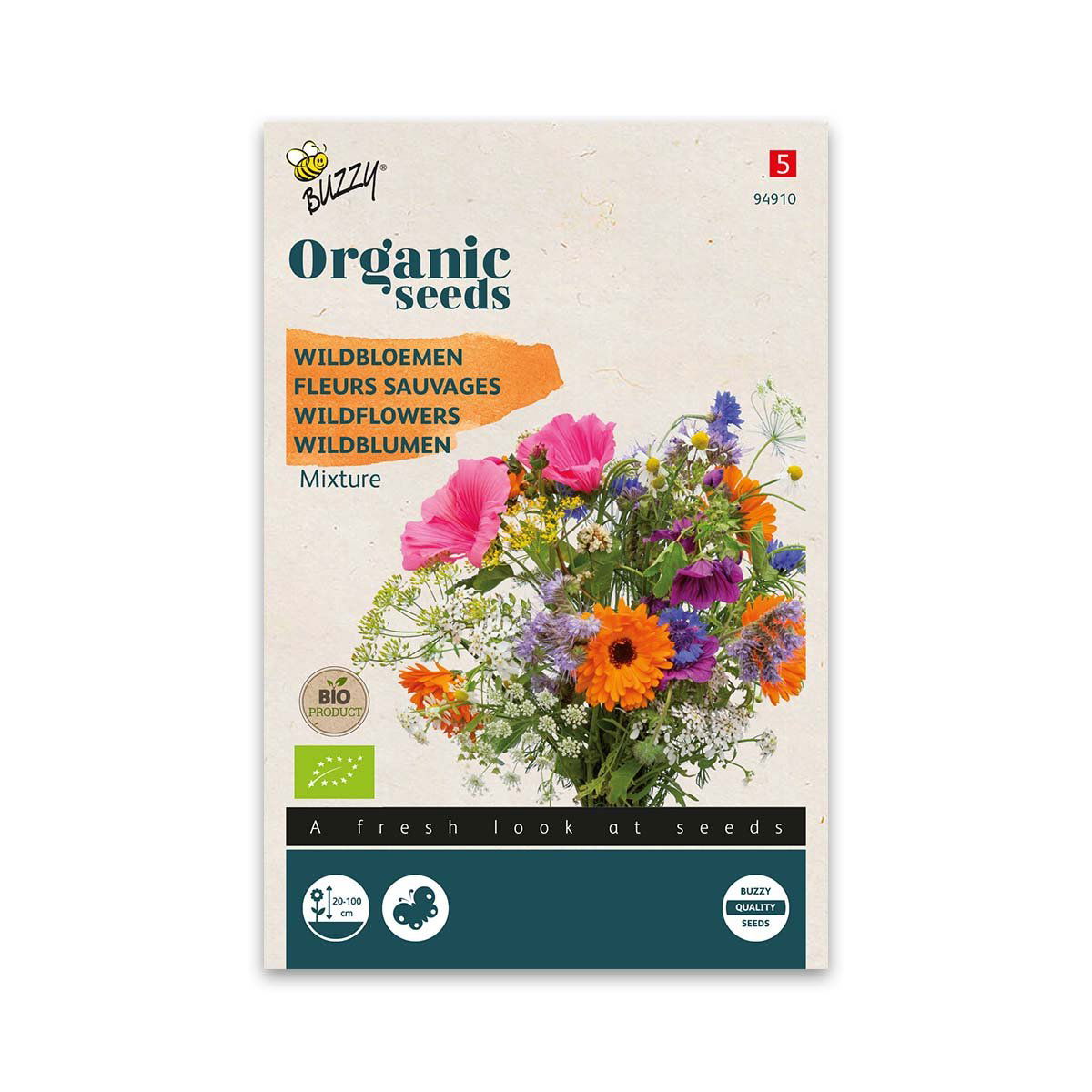 Produktbillede af Økologisk Blomsterblanding Vilde blomster på tilbud i høj kvalitet