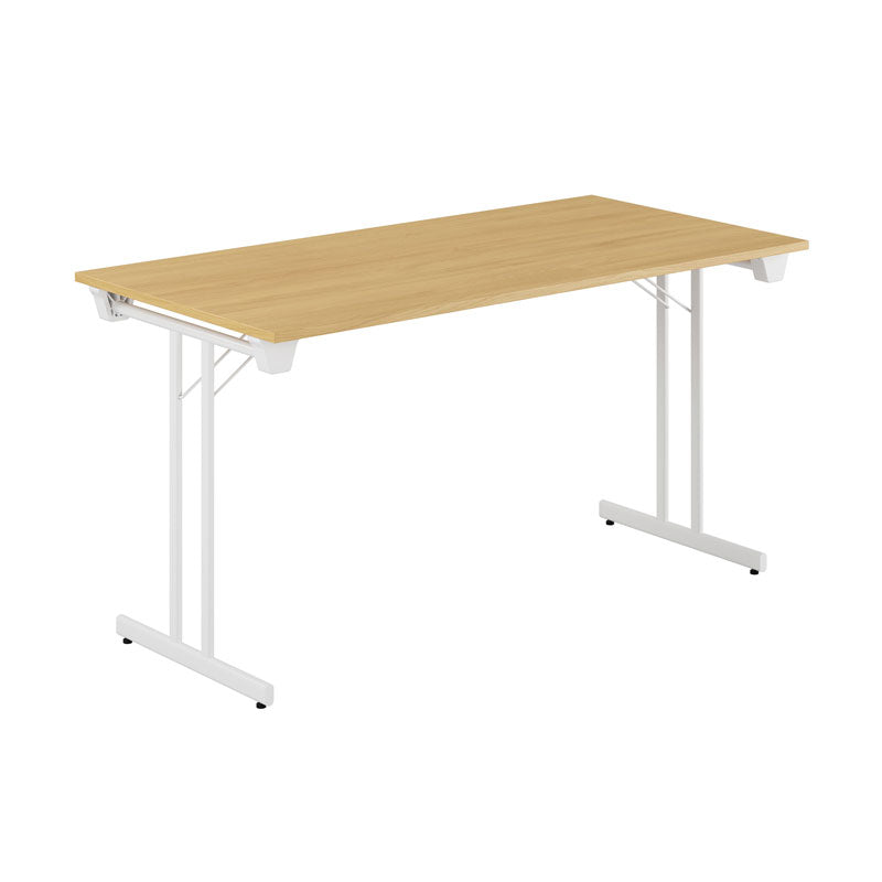 Produktbillede af Dinner Style 140x70cm Sammenklappeligt bord Eg-hvid på tilbud