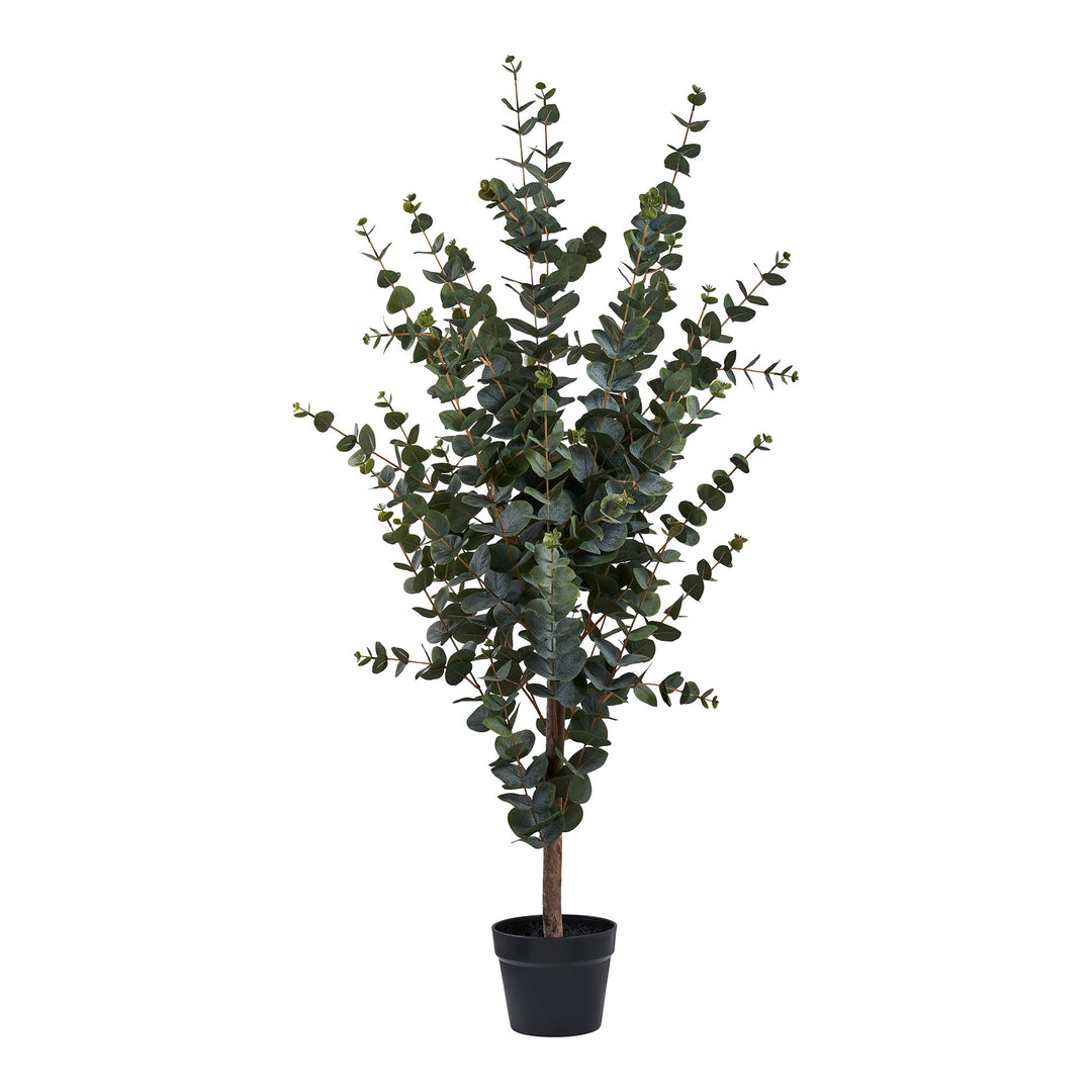 HOUSE NORDIC Eukalyptus træ kunstig plante grøn PE plastik polyester ståltråd cement H:120cm