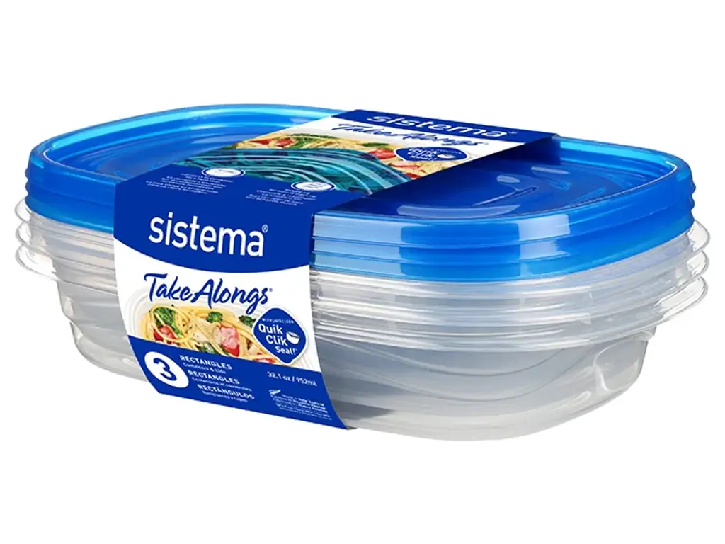 Produktbillede af Sistema Rectangle 3 Pack 950 ml i premium kvalitet