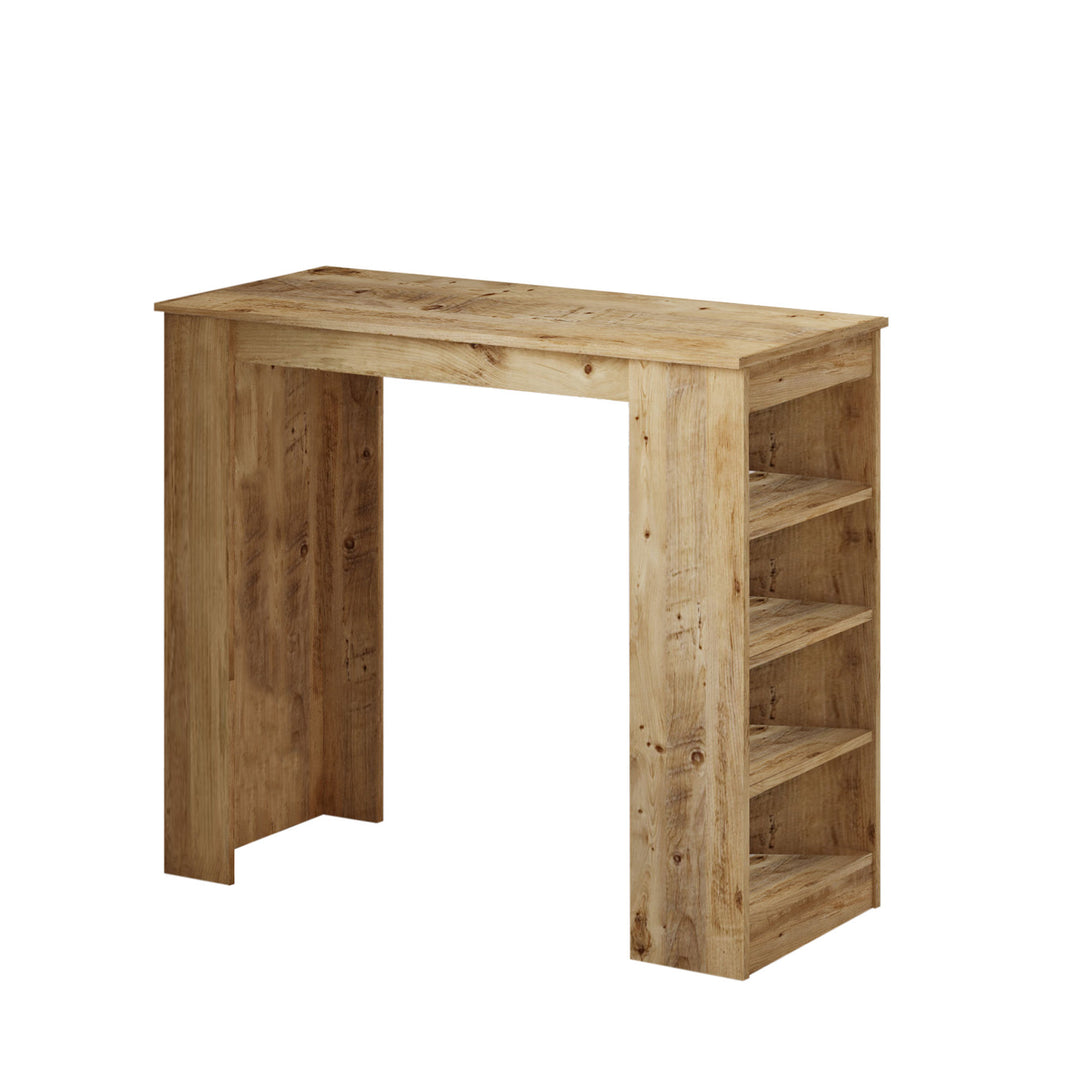 NORDVÄRK ST1 barbord m. 3 hylder natur melamin 120x51,6