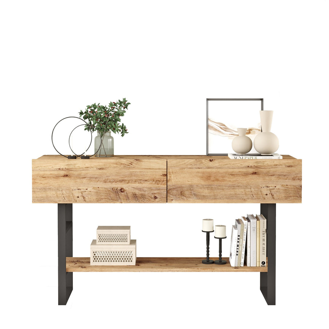 NORDVÄRK ML23 konsolbord m. 2 låger og 1 hylde Atlantic Pine melamin