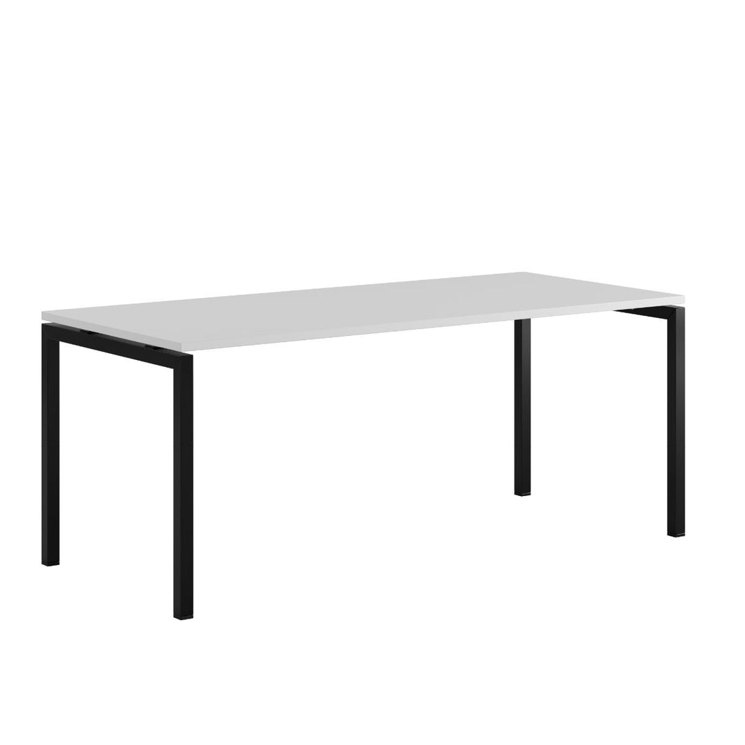 Produktbillede af Luna U Bord 180x80cm Hvid-sort på tilbud