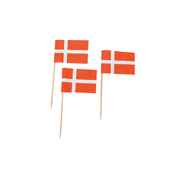Produktbillede af Danske Flag På Pind 144 Stk. på tilbud i brug
