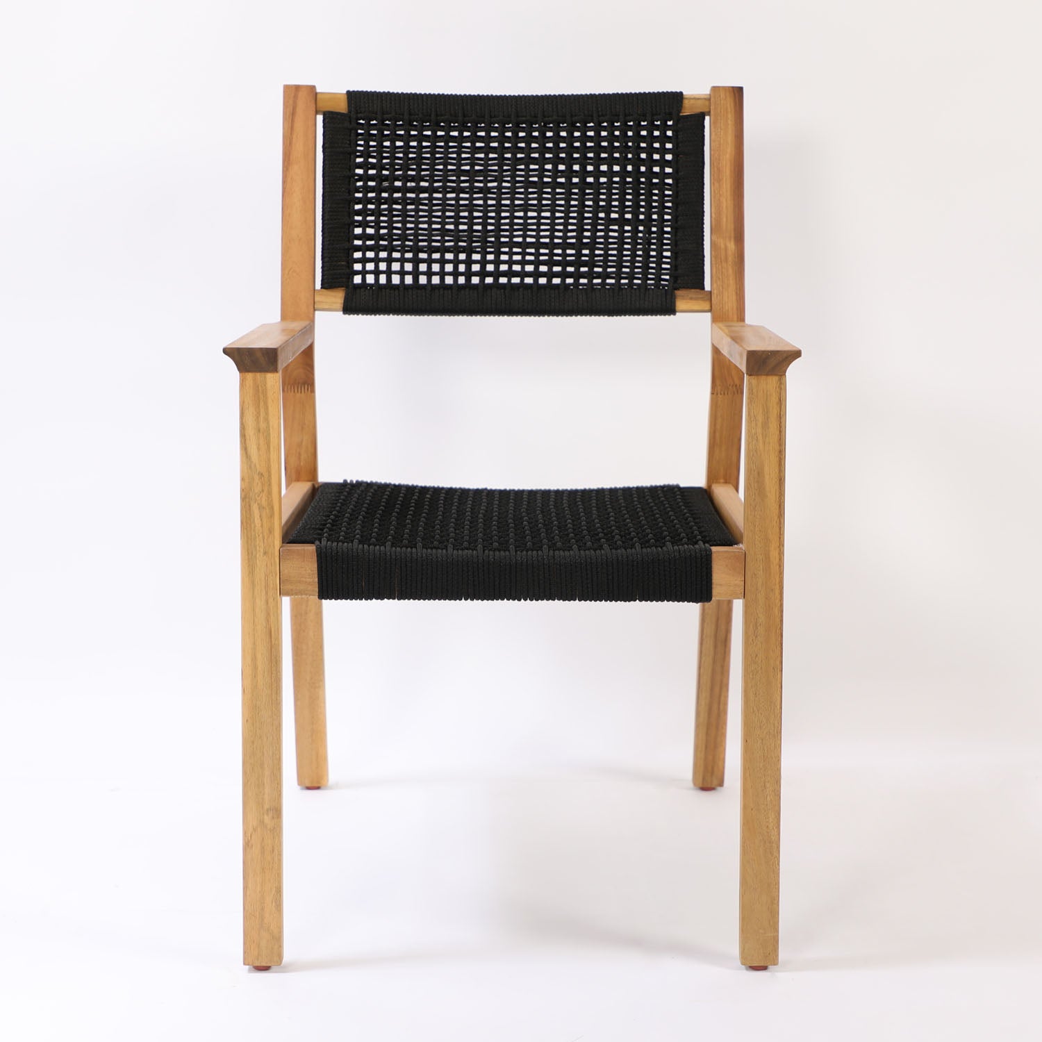 Produktbillede af VENTURE DESIGN Little John havestol m. armlæn natur akacietræ og sort reb i premium kvalitet