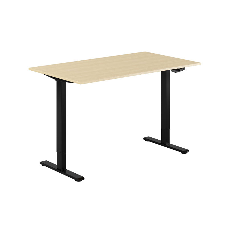 Produktbillede af ECO Hæve/Sænkebord manuelt 140x80cm Birk-sort på tilbud