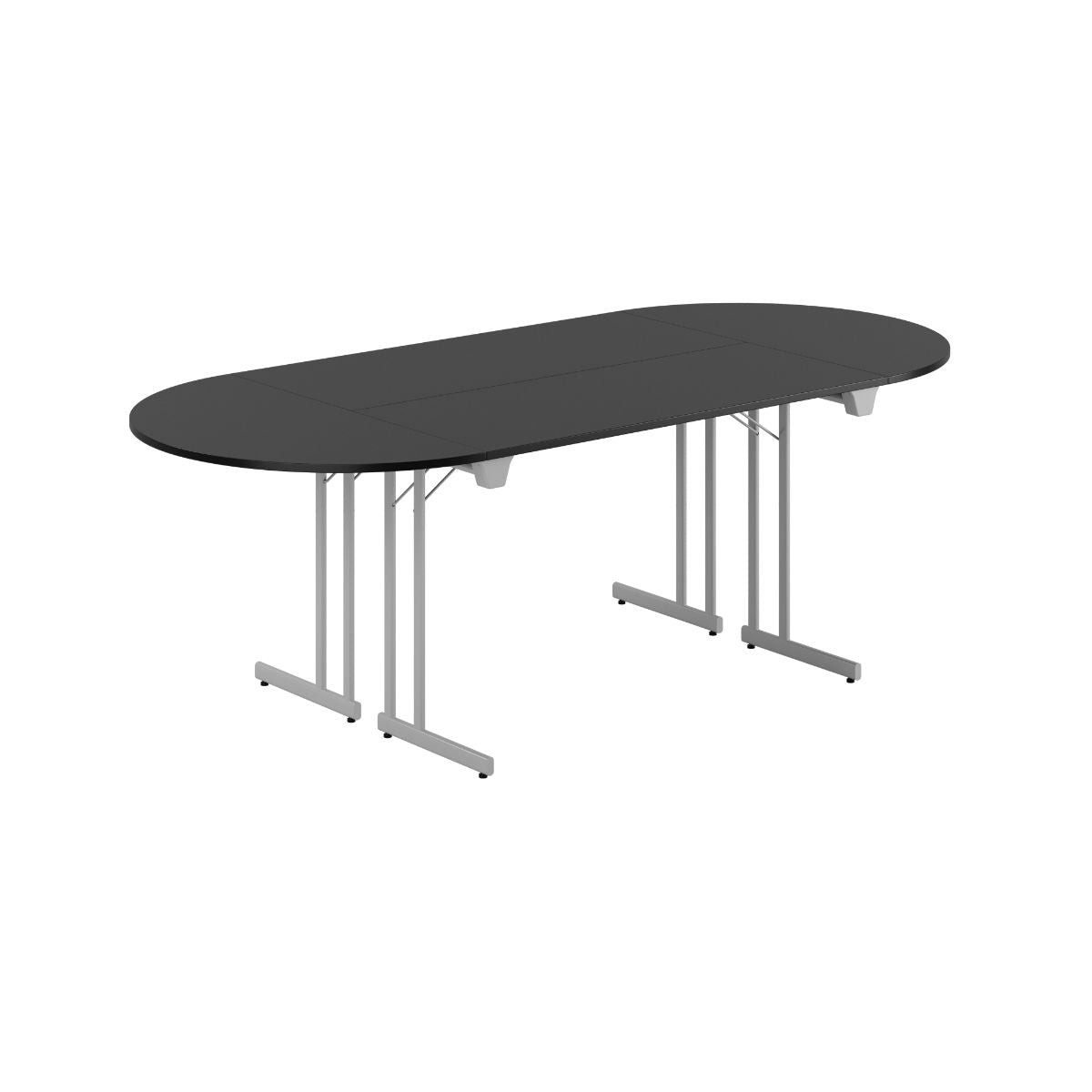 Produktbillede af Konferencebord 220x100cm Sammenklappeligt bord Sort-grå på tilbud
