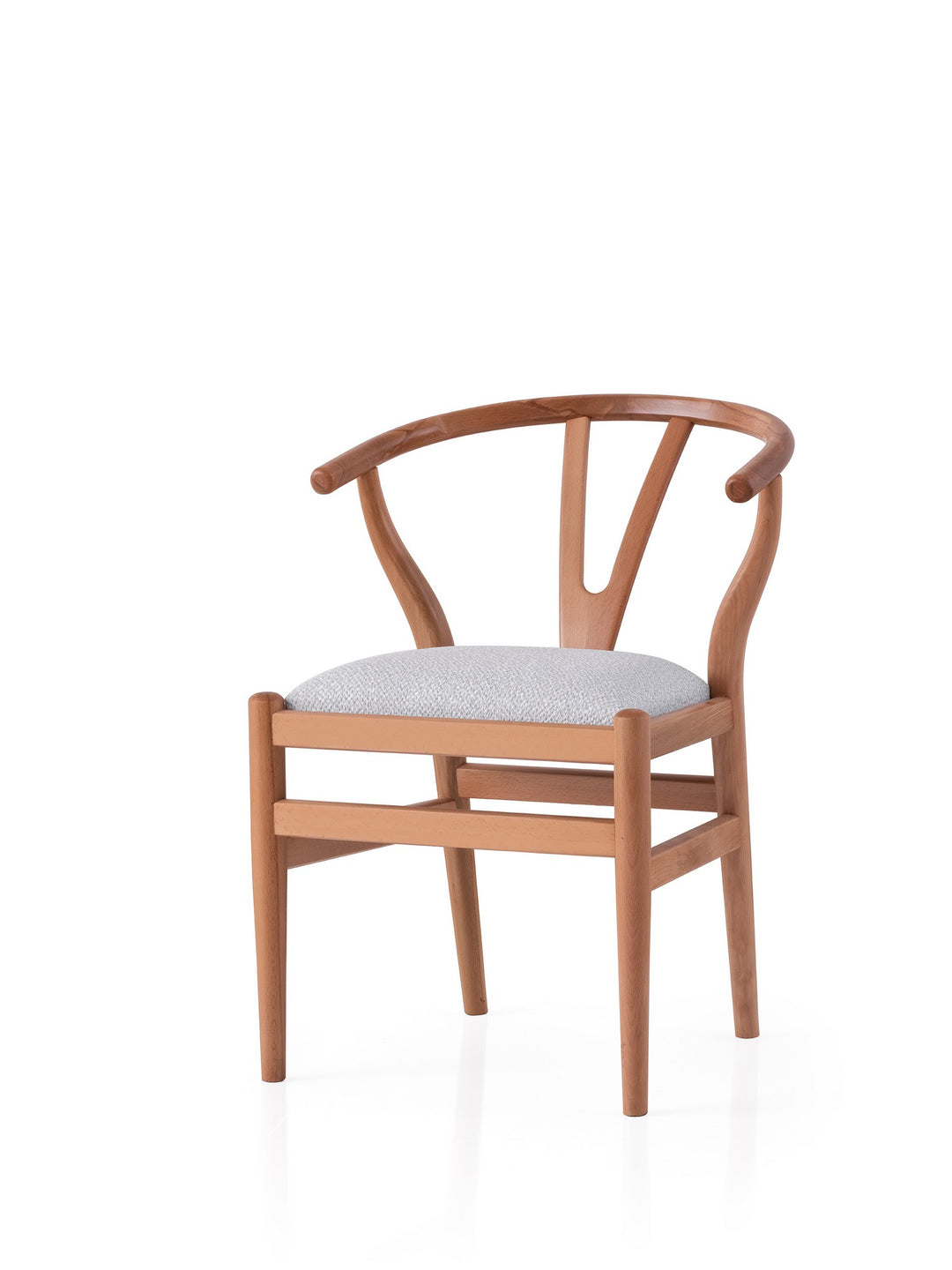 NORDVÄRK Magma 4403 spisebordsstol creme stof og natur bøgetræ