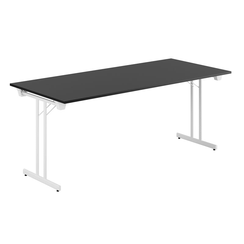 Produktbillede af Dinner Style 180x80cm Sammenklappeligt bord Sort-hvid på tilbud