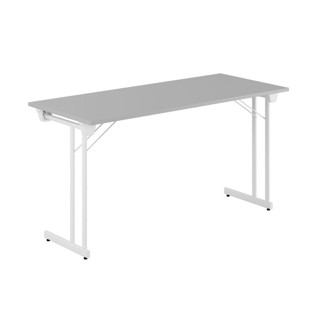 Produktbillede af Kongress Style 140x60cm Sammenklappeligt bord Grå-hvid på tilbud