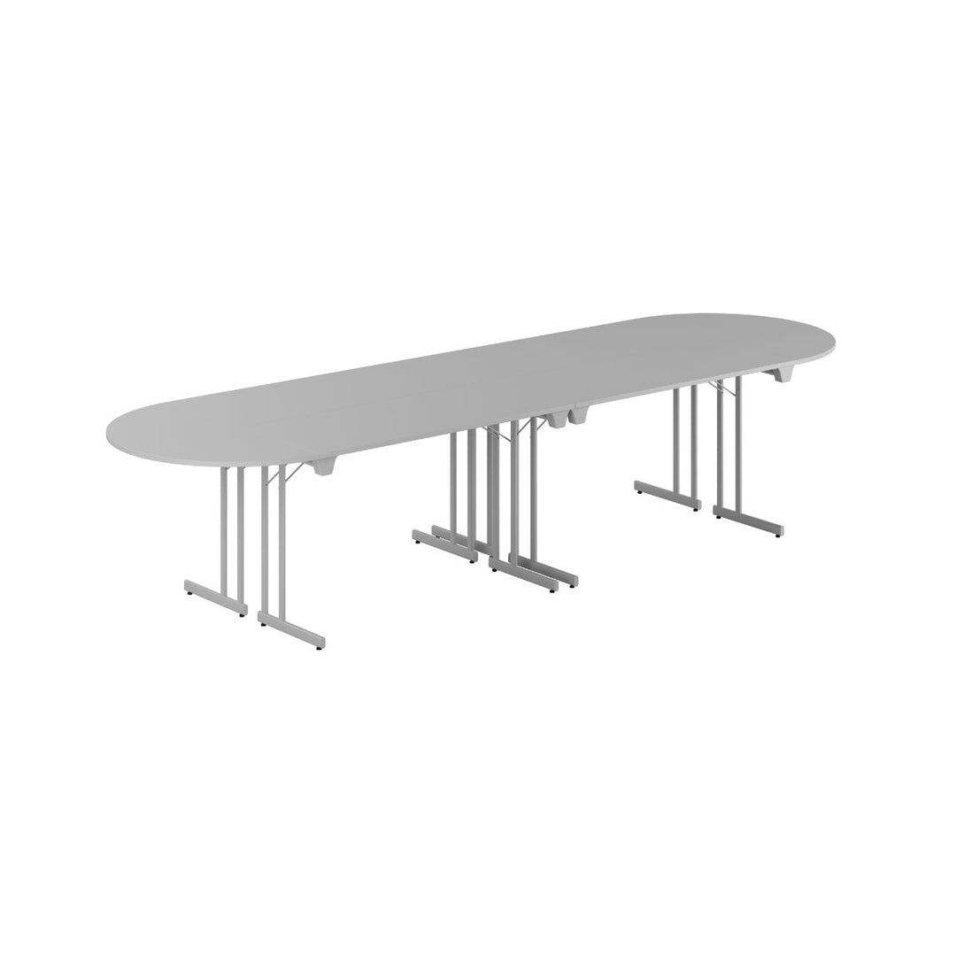Produktbillede af Konferencebord 340x100cm Sammenklappeligt bord Grå-grå på tilbud