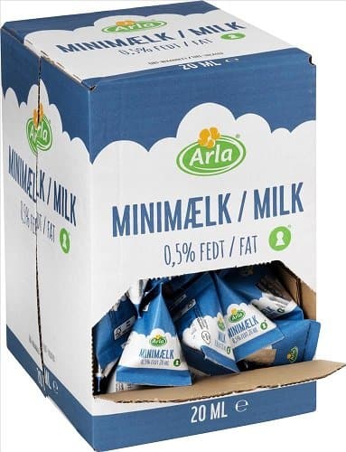 Kaffemælk, Mini 0,5% (100x20ml) ✔ Kæmpe udvalg i  Eclat ✔ Billig fragt og hurtig levering 2 - 5 hverdage - Varenummer: BAR-463444 / Ean: &